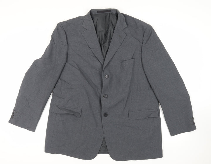 Marks and Spencer Mens Grey Polyester Jacket Blazer Size 46 Regular
