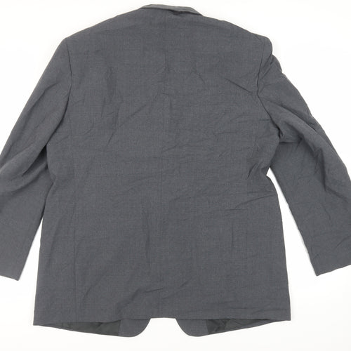 Marks and Spencer Mens Grey Polyester Jacket Blazer Size 46 Regular