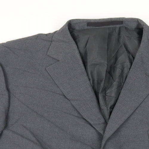 Marks and Spencer Mens Grey Polyester Jacket Blazer Size 46 Regular