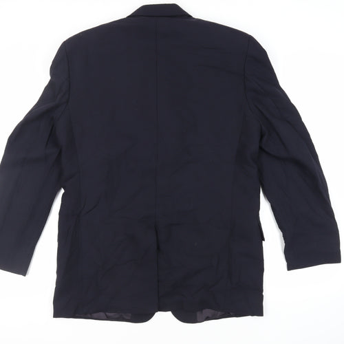 Simon Berwin Mens Blue Wool Jacket Suit Jacket Size 40 Regular