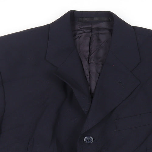 Simon Berwin Mens Blue Wool Jacket Suit Jacket Size 40 Regular