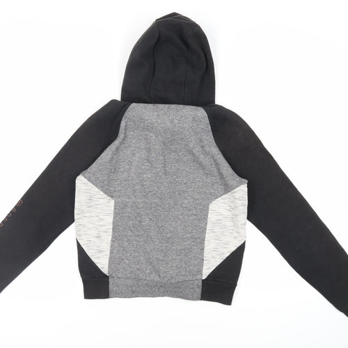 Pink Soda Womens Black Cotton Full Zip Hoodie Size 10 Zip - Pockets