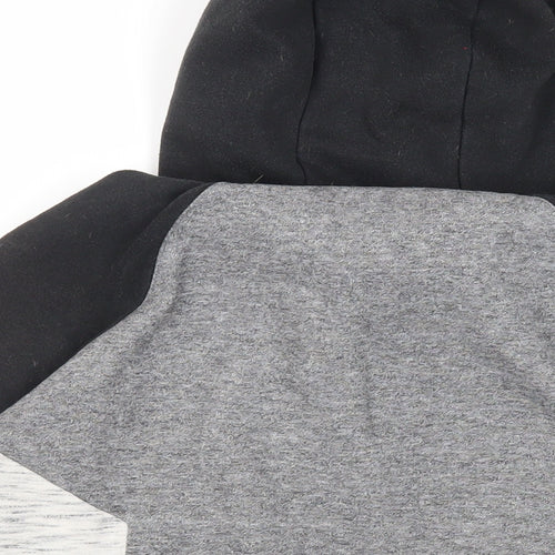 Pink Soda Womens Black Cotton Full Zip Hoodie Size 10 Zip - Pockets