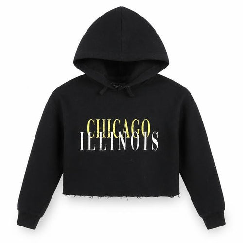 New Look Girls Black Cotton Pullover Hoodie Size 10-11 Years Pullover - Chicago