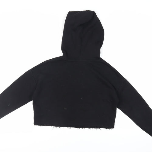 New Look Girls Black Cotton Pullover Hoodie Size 10-11 Years Pullover - Chicago