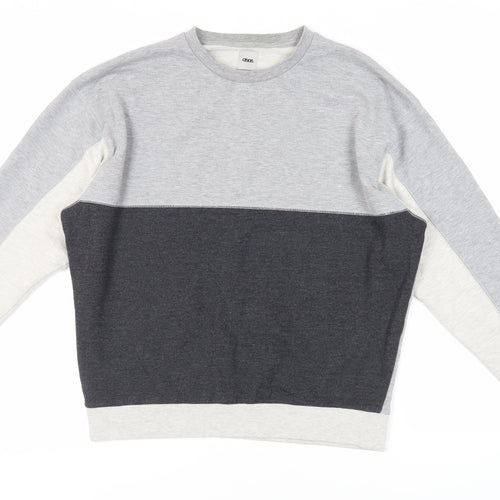 ASOS Mens Grey Cotton Pullover Sweatshirt Size M