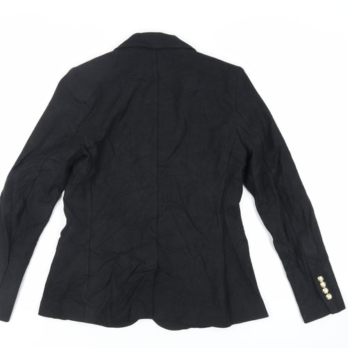 Lauren Ralph Lauren Womens Blue Jacket Blazer Size S Button - Embroidered