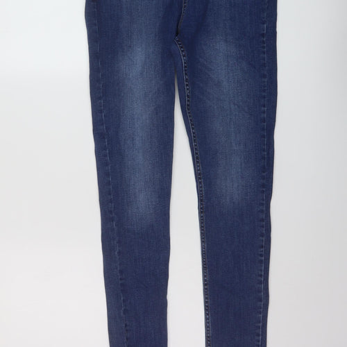 Hera Mens Blue Cotton Skinny Jeans Size 32 in L31 in Regular Button