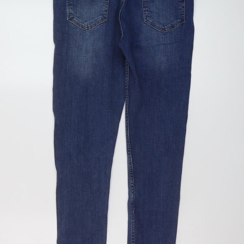 Hera Mens Blue Cotton Skinny Jeans Size 32 in L31 in Regular Button