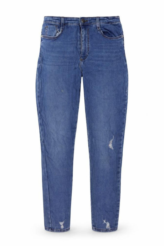 River Island Girls Blue Cotton Skinny Jeans Size 13-14 Years Regular Button