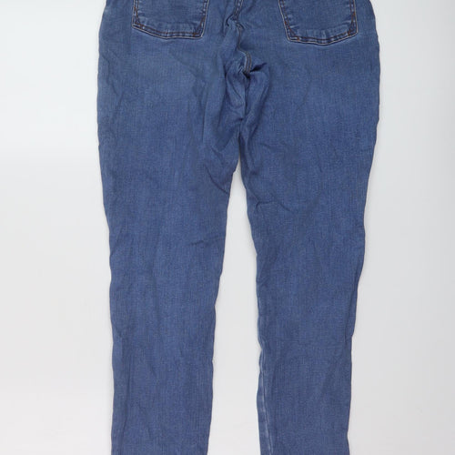 River Island Girls Blue Cotton Skinny Jeans Size 13-14 Years Regular Button
