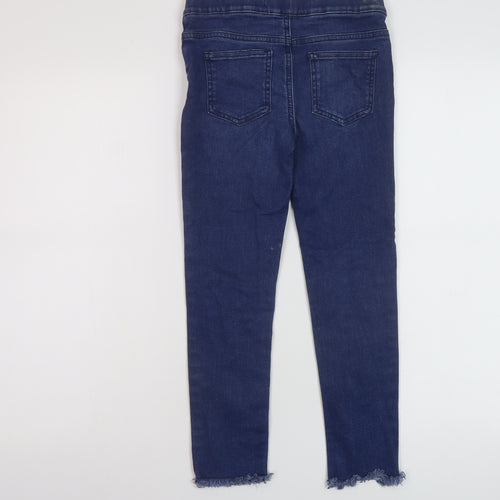 Denim & Co. Girls Blue Cotton Jegging Jeans Size 8-9 Years Regular Pullover