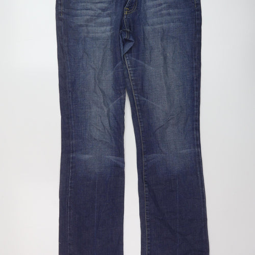 Rag Freak Womens Blue Cotton Bootcut Jeans Size 10 L30 in Regular Button