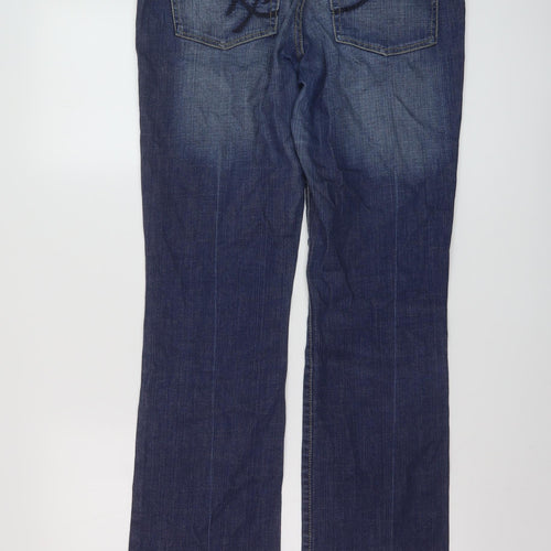 Rag Freak Womens Blue Cotton Bootcut Jeans Size 10 L30 in Regular Button
