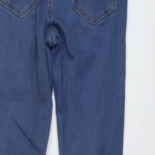 Denim & Co. Womens Blue Cotton Skinny Jeans Size 10 L28 in Regular Button