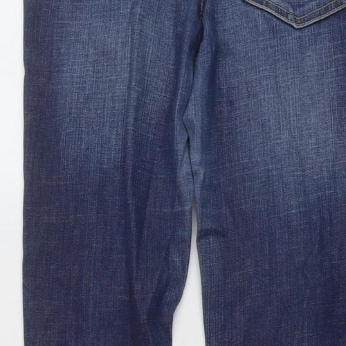 Rag Freak Womens Blue Cotton Bootcut Jeans Size 10 L30 in Regular Button