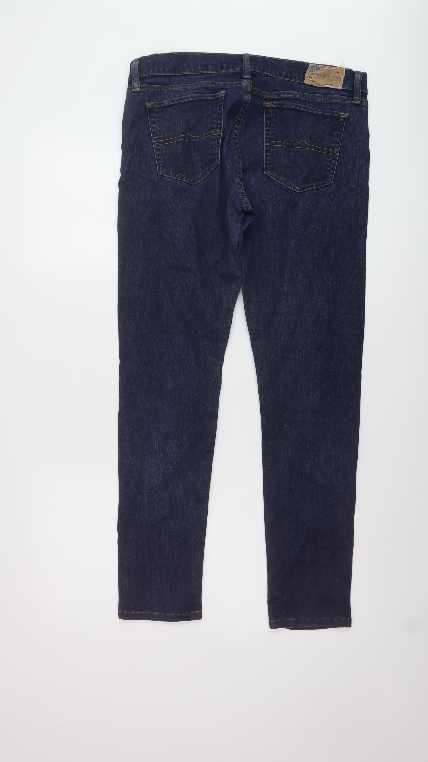 Denim & Supply Mens Blue Cotton Skinny Jeans Size 31 in L32 in Regular Button