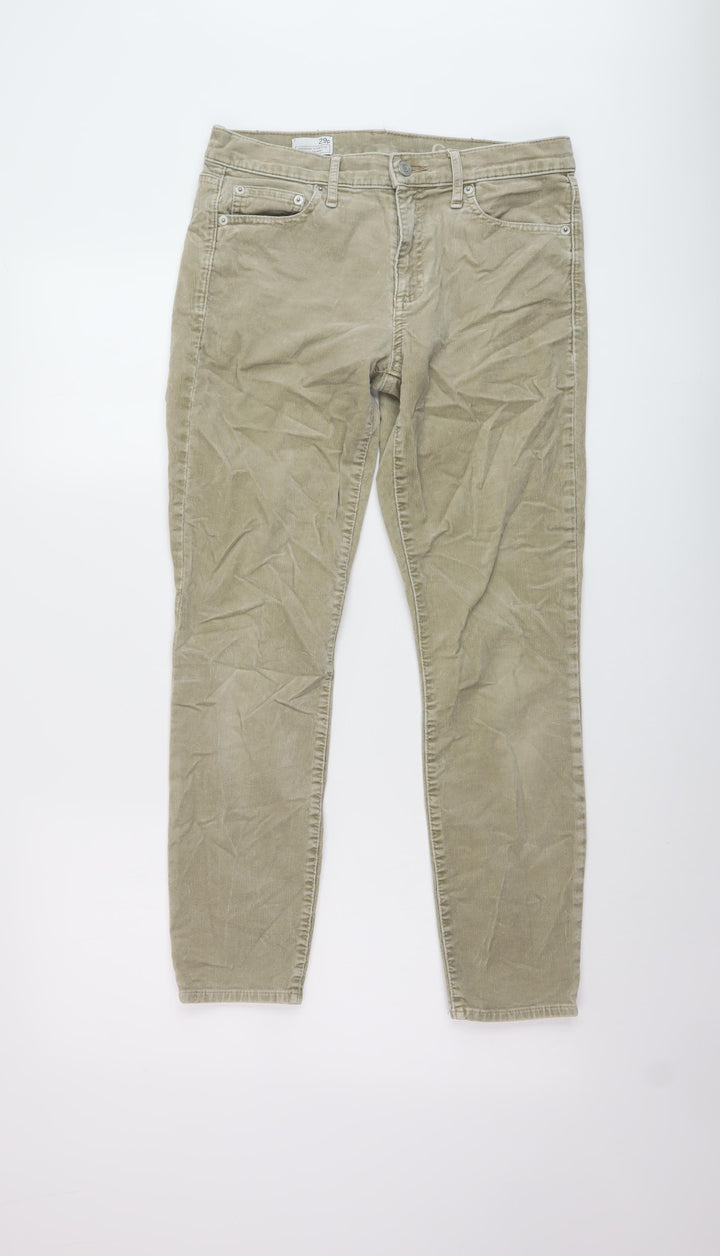 Gap Womens Beige Cotton Trousers Size 29 in L27 in Regular Button