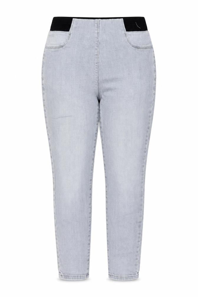 NEXT Womens Grey Cotton Skinny Jeans Size 14 L28 in Regular