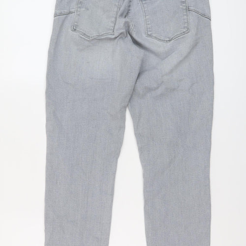 NEXT Womens Grey Cotton Skinny Jeans Size 14 L28 in Regular