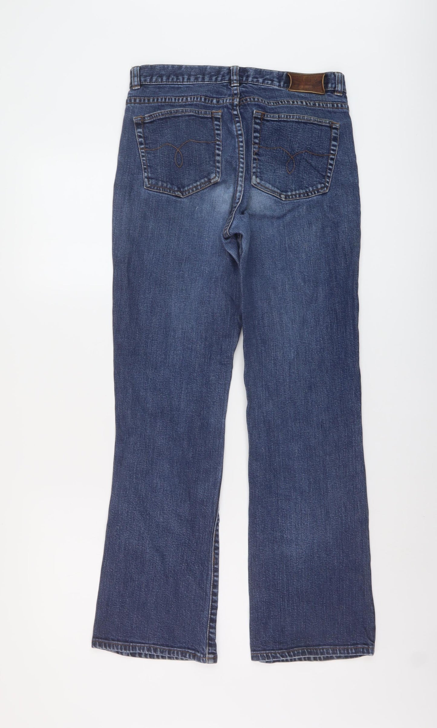 Lauren Ralph Lauren Womens Blue Cotton Bootcut Jeans Size 4 L29 in Regular Button