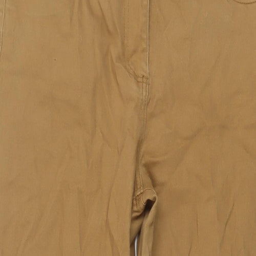 Cotton Traders Womens Brown Cotton Straight Jeans Size 16 L30 in Regular Button