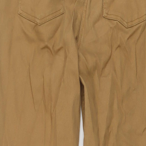 Cotton Traders Womens Brown Cotton Straight Jeans Size 16 L30 in Regular Button