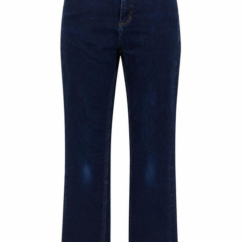 John Lewis Womens Blue Cotton Straight Jeans Size 8 L28 in Regular Button