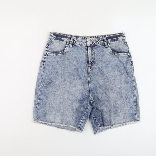 NEXT Girls Blue Cotton Bermuda Shorts Size 15 Years Regular Zip