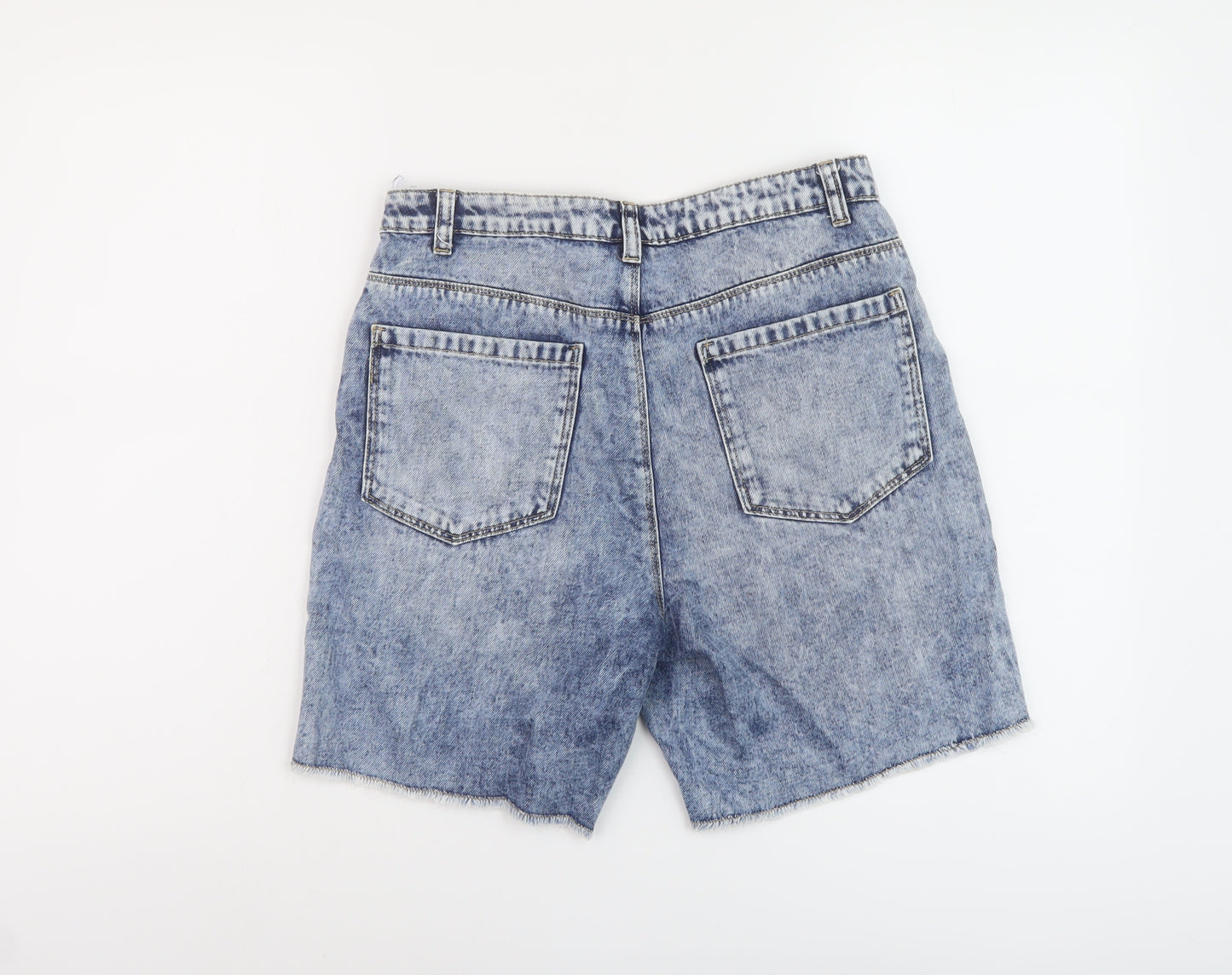 NEXT Girls Blue Cotton Bermuda Shorts Size 15 Years Regular Zip