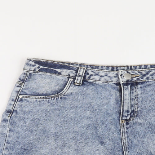 NEXT Girls Blue Cotton Bermuda Shorts Size 15 Years Regular Zip