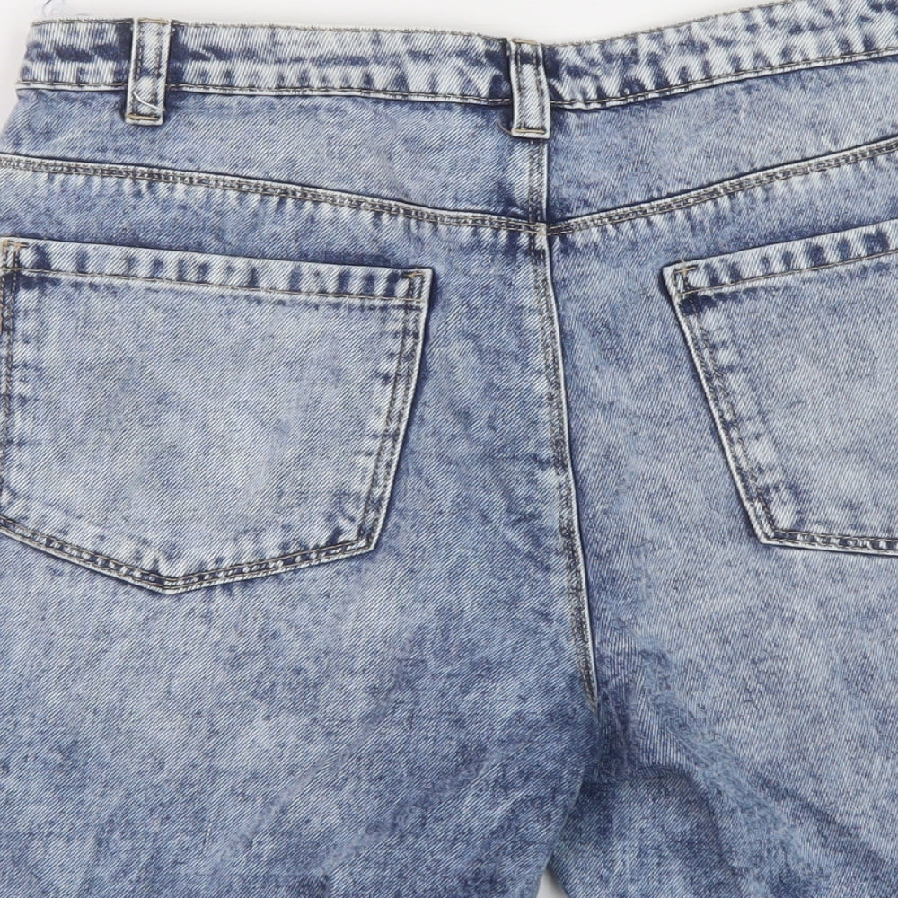 NEXT Girls Blue Cotton Bermuda Shorts Size 15 Years Regular Zip
