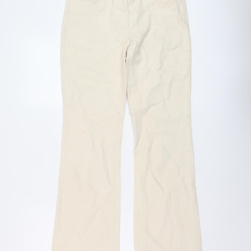 COLLUSION Womens Beige Cotton Flared Jeans Size 26 in L32 in Regular Button