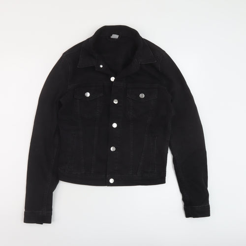 H&M Womens Black Jacket Size 12 Button