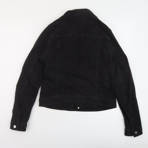 H&M Womens Black Jacket Size 12 Button