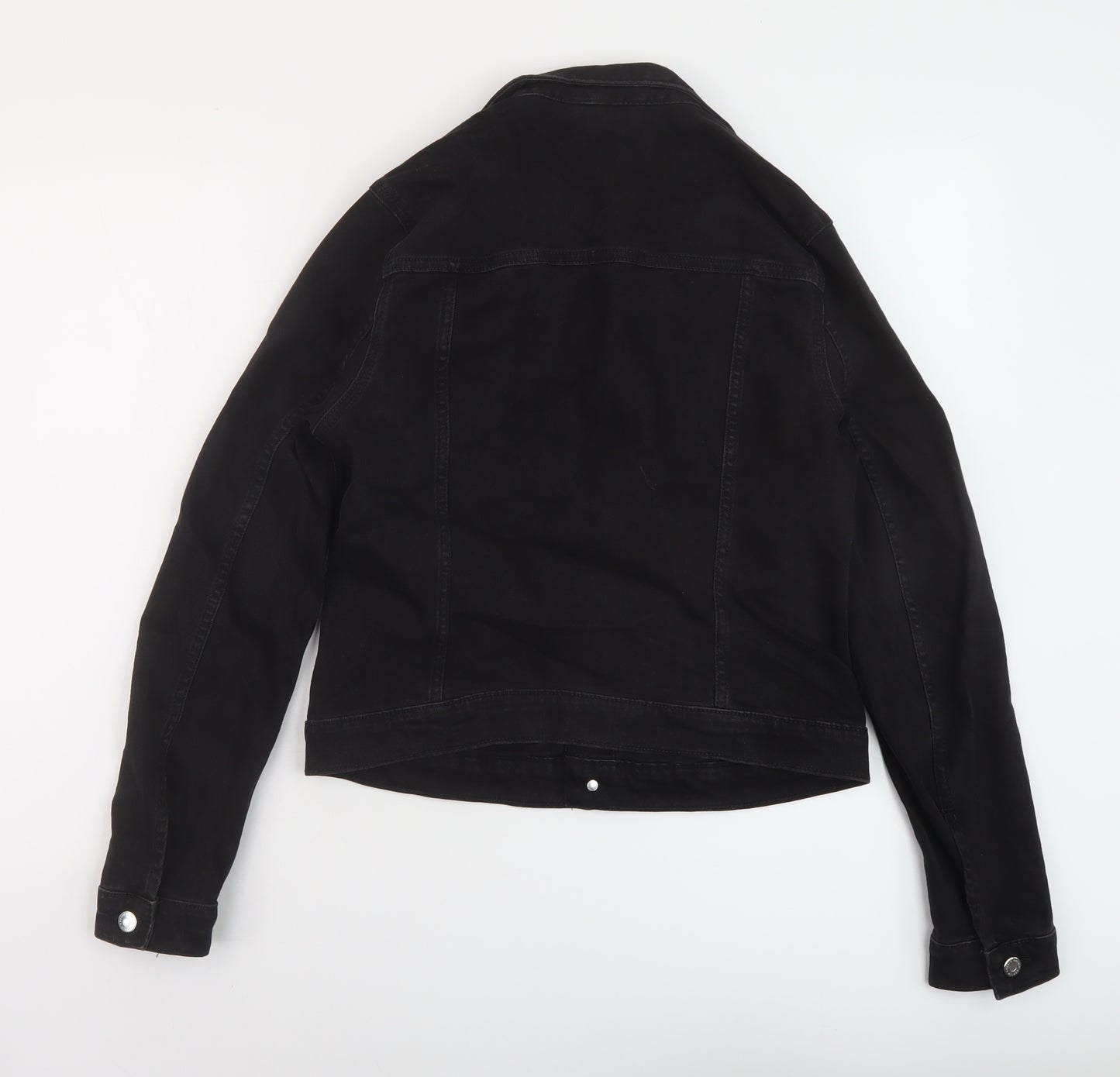 H&M Womens Black Jacket Size 12 Button