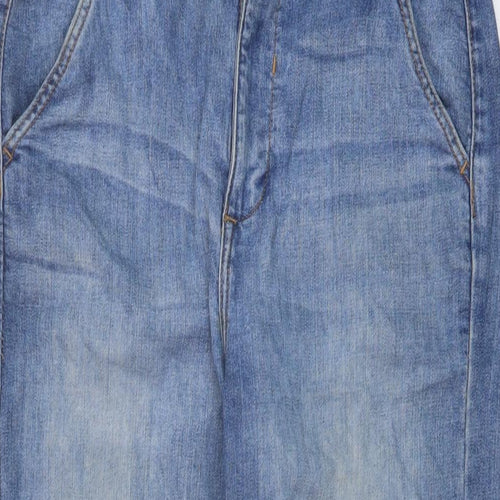 Formula Joven Womens Blue Cotton Mom Jeans Size 10 L23 in Regular Button