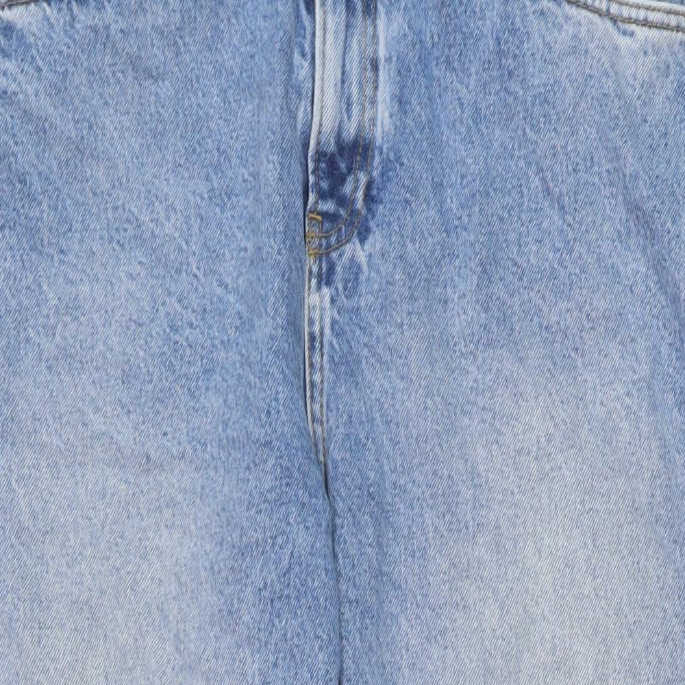 Very Womens Blue Cotton Mom Jeans Size 18 L28 in Regular Button