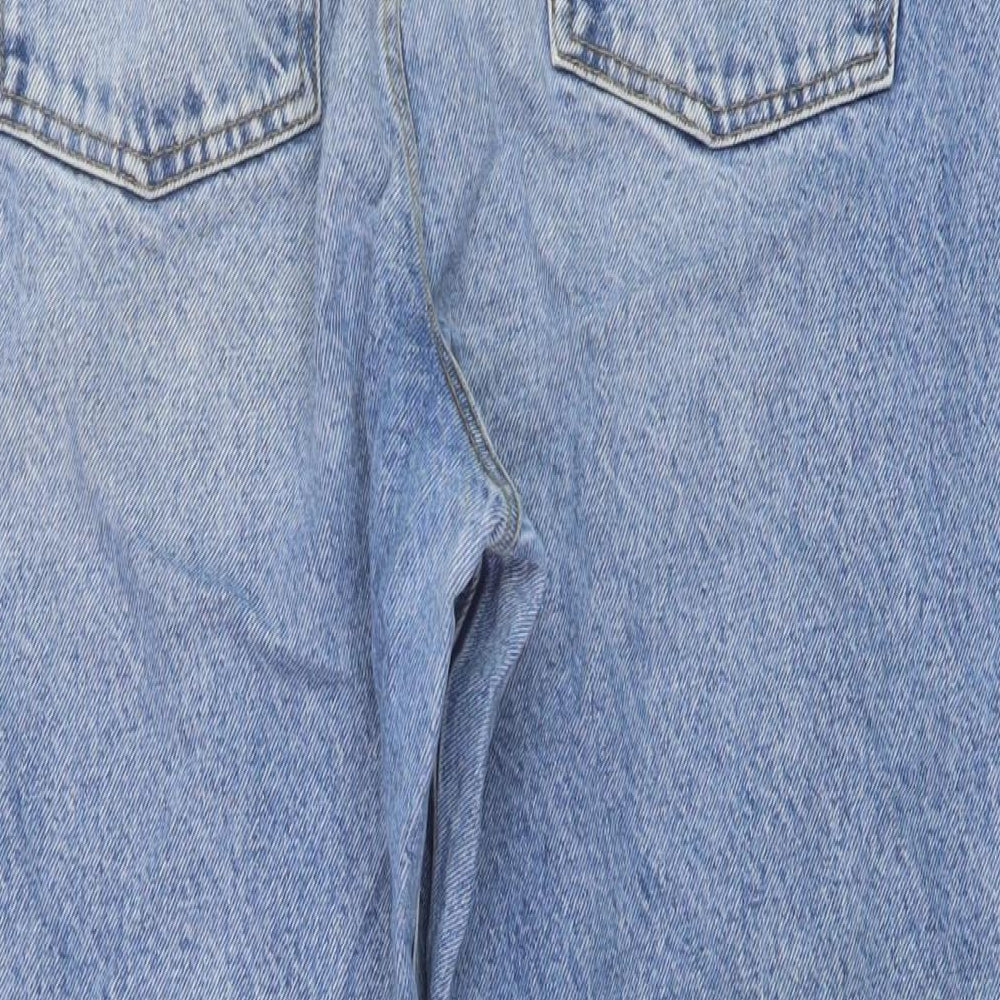 Very Womens Blue Cotton Mom Jeans Size 18 L28 in Regular Button