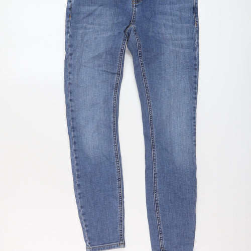 ASOS Womens Blue Cotton Skinny Jeans Size 25 in L25 in Regular Button