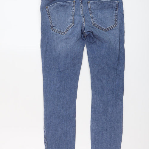 ASOS Womens Blue Cotton Skinny Jeans Size 25 in L25 in Regular Button