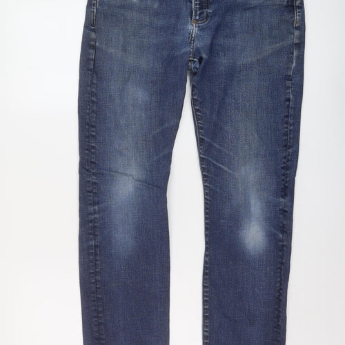 Gap Mens Blue Cotton Straight Jeans Size 32 in L32 in Slim Button