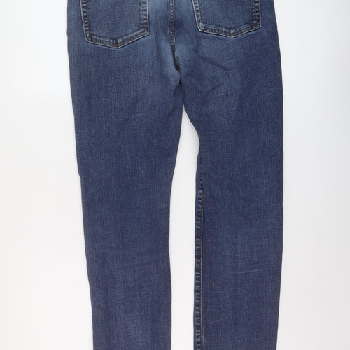 Gap Mens Blue Cotton Straight Jeans Size 32 in L32 in Slim Button