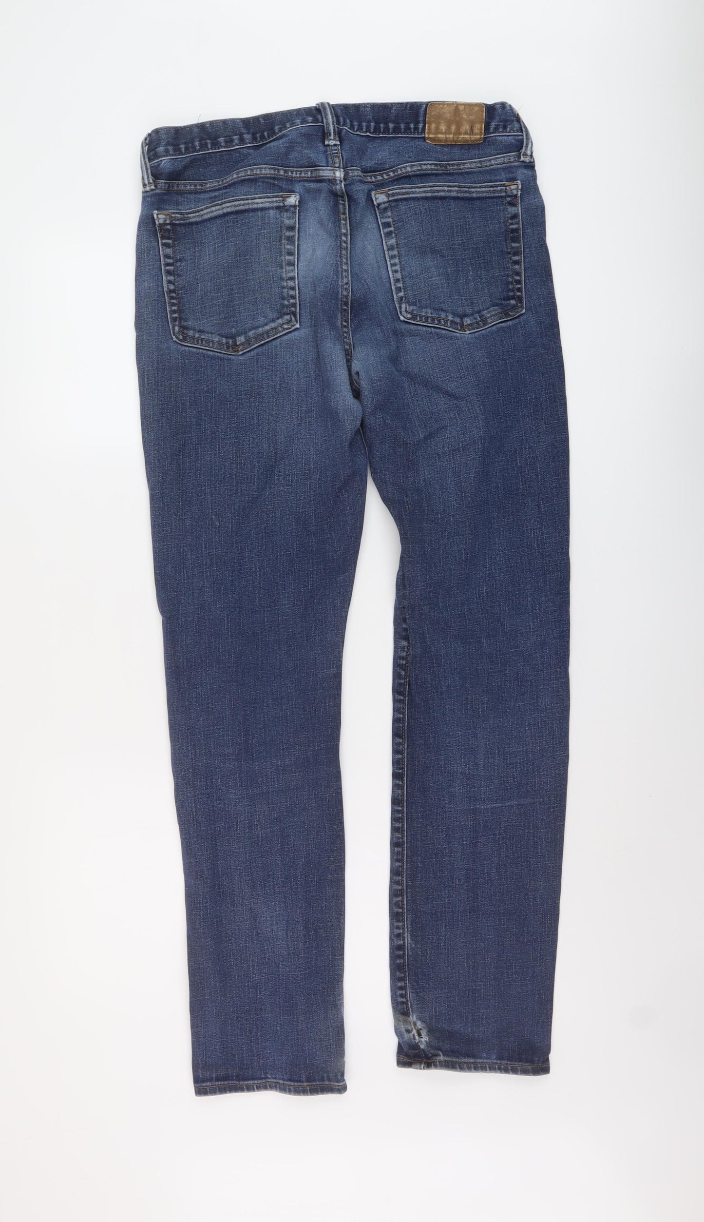 Gap Mens Blue Cotton Straight Jeans Size 32 in L32 in Slim Button