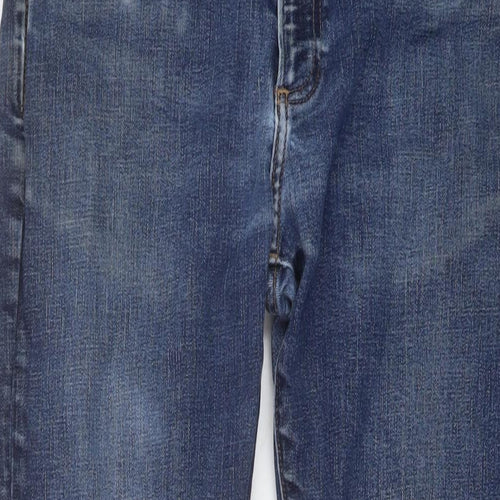 Gap Mens Blue Cotton Straight Jeans Size 32 in L32 in Slim Button
