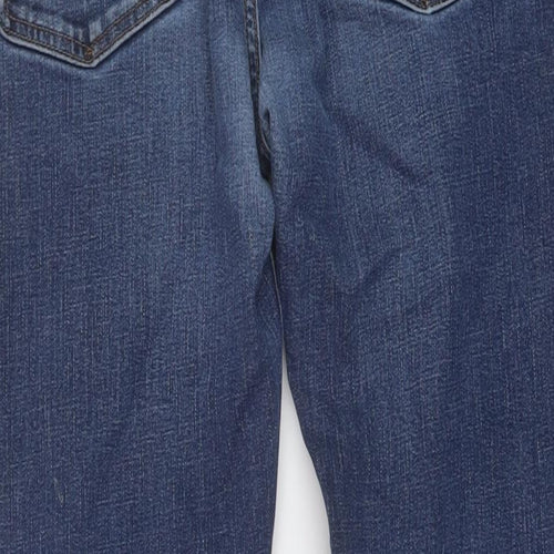 Gap Mens Blue Cotton Straight Jeans Size 32 in L32 in Slim Button