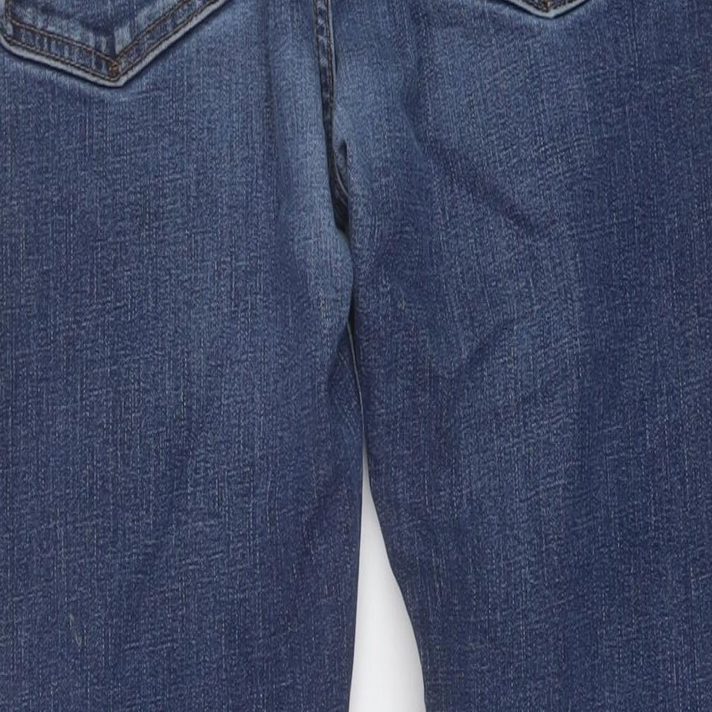 Gap Mens Blue Cotton Straight Jeans Size 32 in L32 in Slim Button