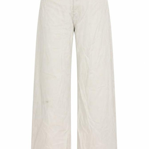 H&K Womens Beige Cotton Wide-Leg Jeans Size 8 L29 in Regular Button