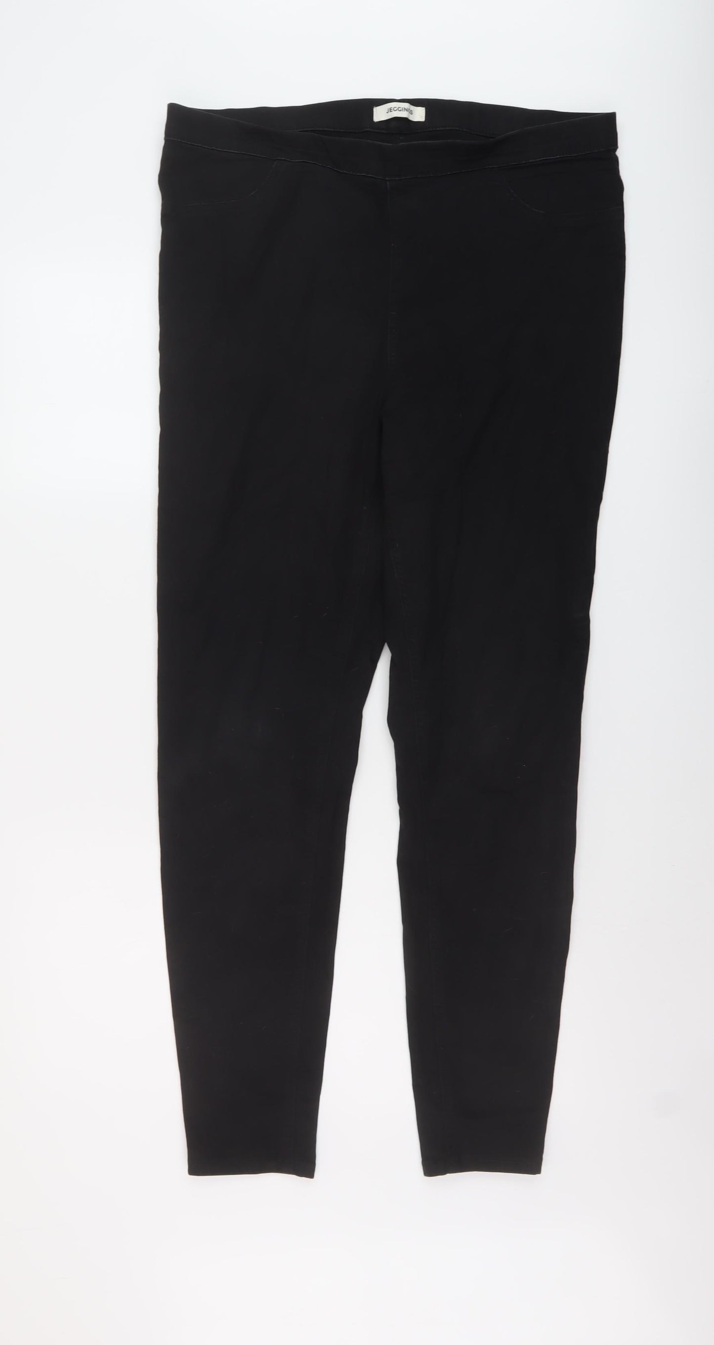 Marks and Spencer Womens Black Cotton Jegging Jeans Size 18 L29 in Regular