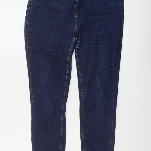 White Label Womens Blue Cotton Skinny Jeans Size 16 L28 in Regular Button